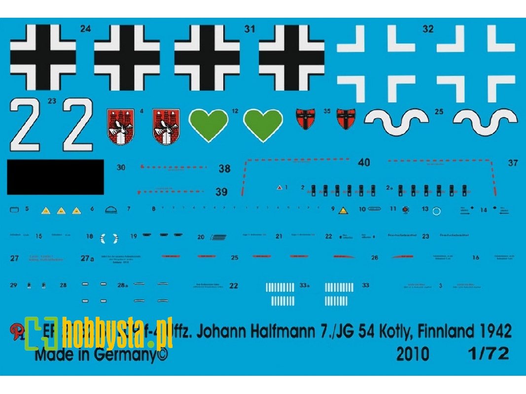 Bf 109 F-4 Uffz. Johann Halfmann 7/Jg 54 Kotly, Finland, July 1942 - zdjęcie 1