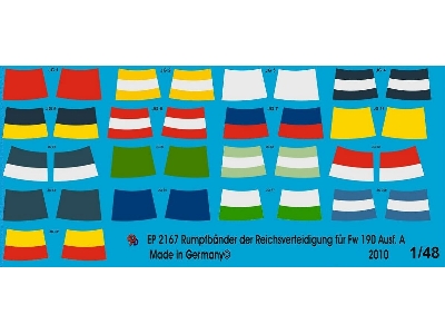 Tail Markings Of The Reich Defense For Fw 190 A - zdjęcie 1