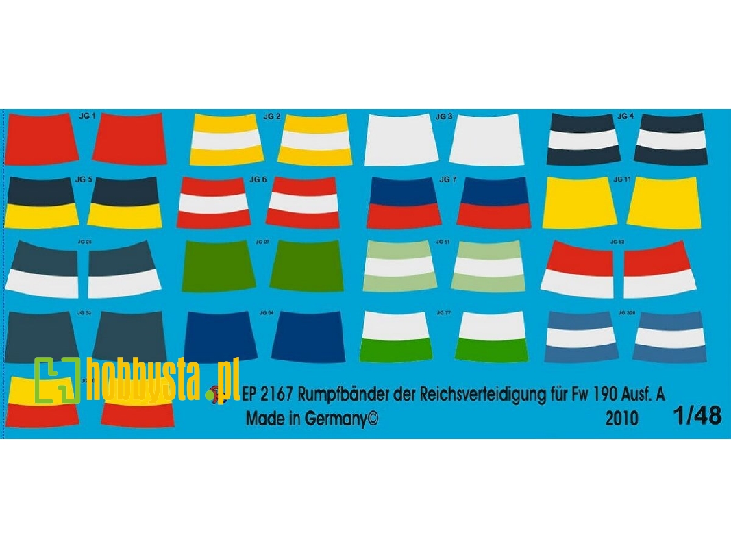 Tail Markings Of The Reich Defense For Fw 190 A - zdjęcie 1