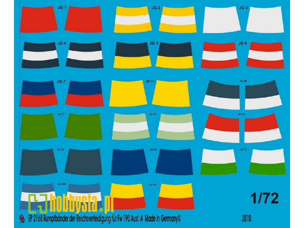 Tail Markings Of The Reich Defense For Fw 190 A - zdjęcie 1