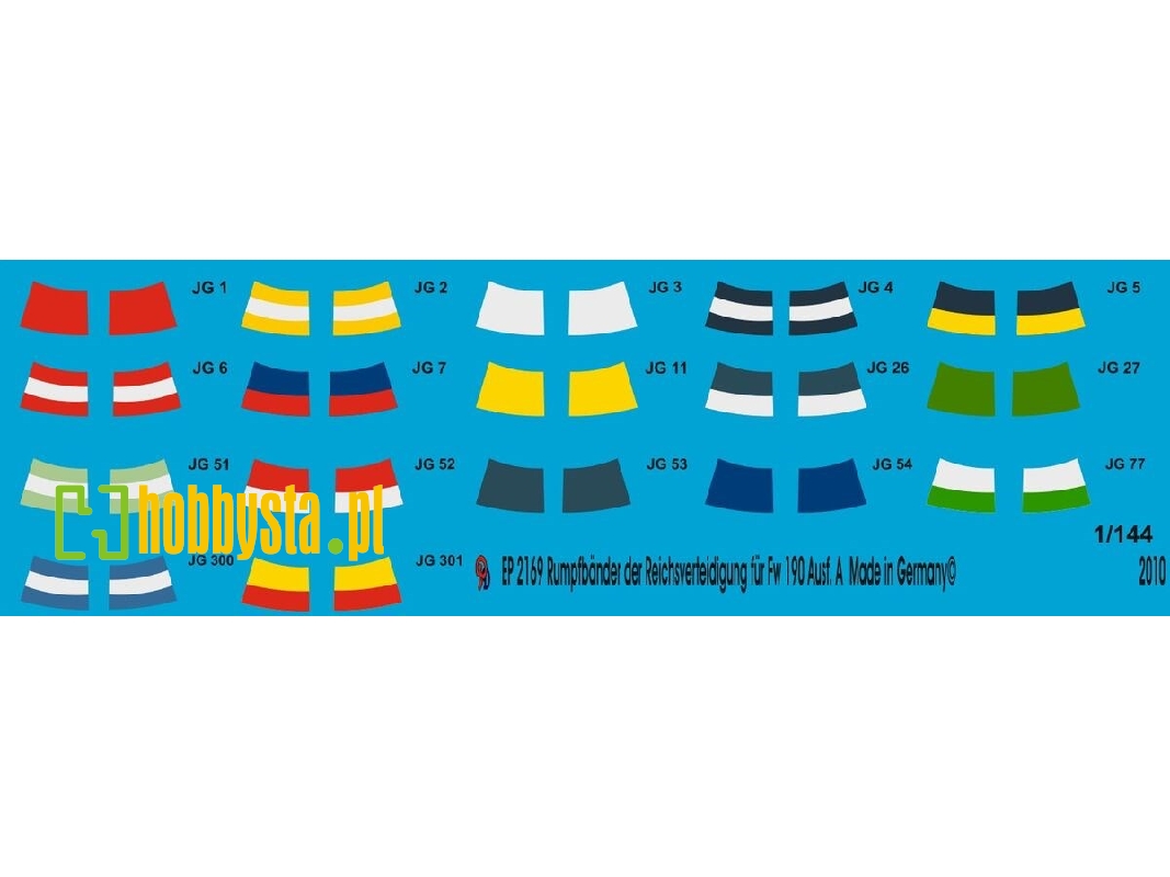 Tail Markings Of The Reich Defense For Fw 190 A - zdjęcie 1