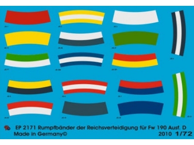 Tail Markings Of The Reich Defense For Fw 190 D - zdjęcie 1
