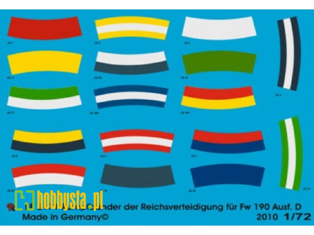 Tail Markings Of The Reich Defense For Fw 190 D - zdjęcie 1