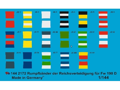 Tail Markings Of The Reich Defense For Fw 190 D - zdjęcie 1