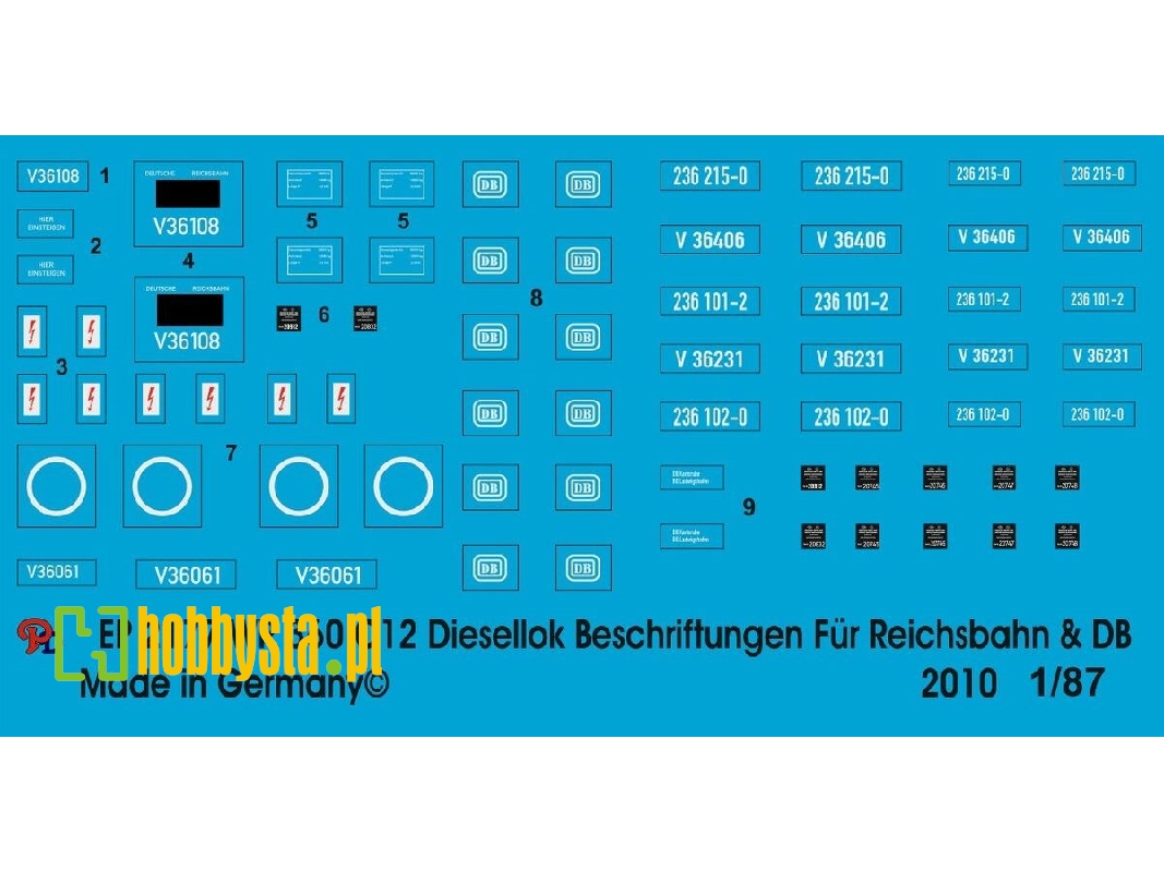 Wr 360 Diesellok C 12 Markings For Reichsbahn And Db - zdjęcie 1