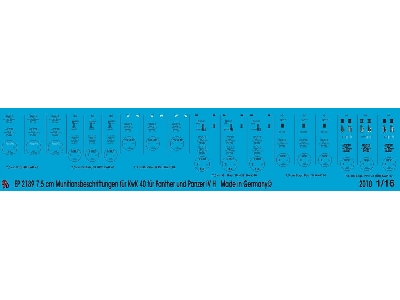 7,5 Cm Ammo Markings For Panther And Panzer Iv H - zdjęcie 1