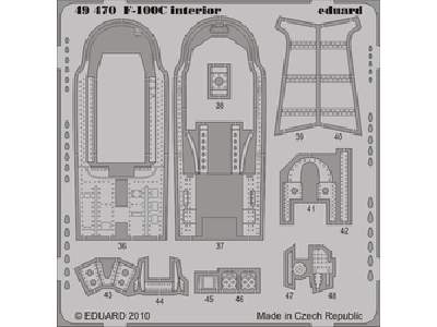  F-100C interior S. A. 1/48 - Trumpeter - blaszki - zdjęcie 1