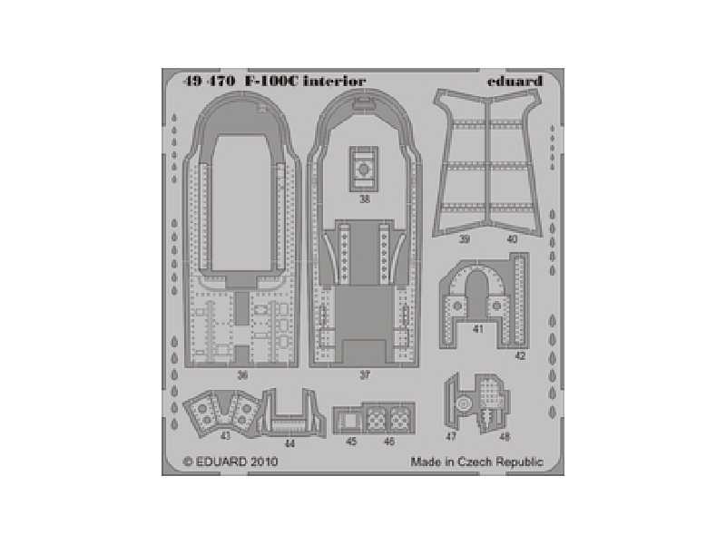 F-100C interior S. A. 1/48 - Trumpeter - blaszki - zdjęcie 1 F-100C interior S. A. 1/48 - Trumpeter - blaszki - zdjęcie 1