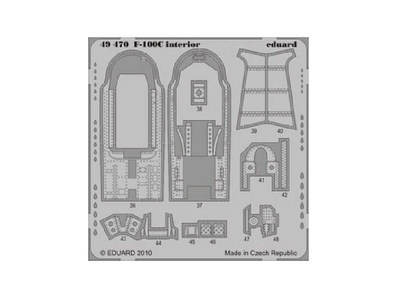  F-100C interior S. A. 1/48 - Trumpeter - blaszki - zdjęcie 1