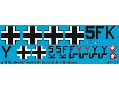 Fieseler Storch Markings For Feldmarschall Rommel's Plane, Tristar Model - zdjęcie 1