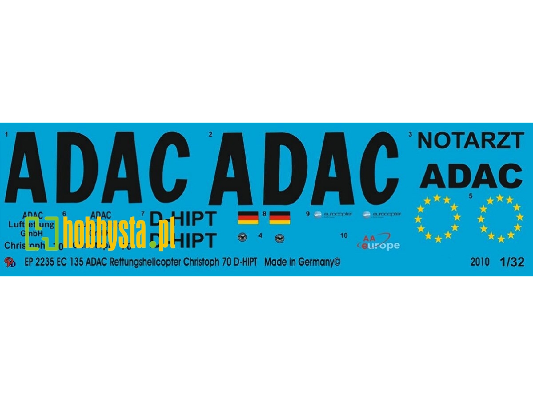 Ec 135 Adac Rescue Helicopter Christoph 70 D-hipt - zdjęcie 1