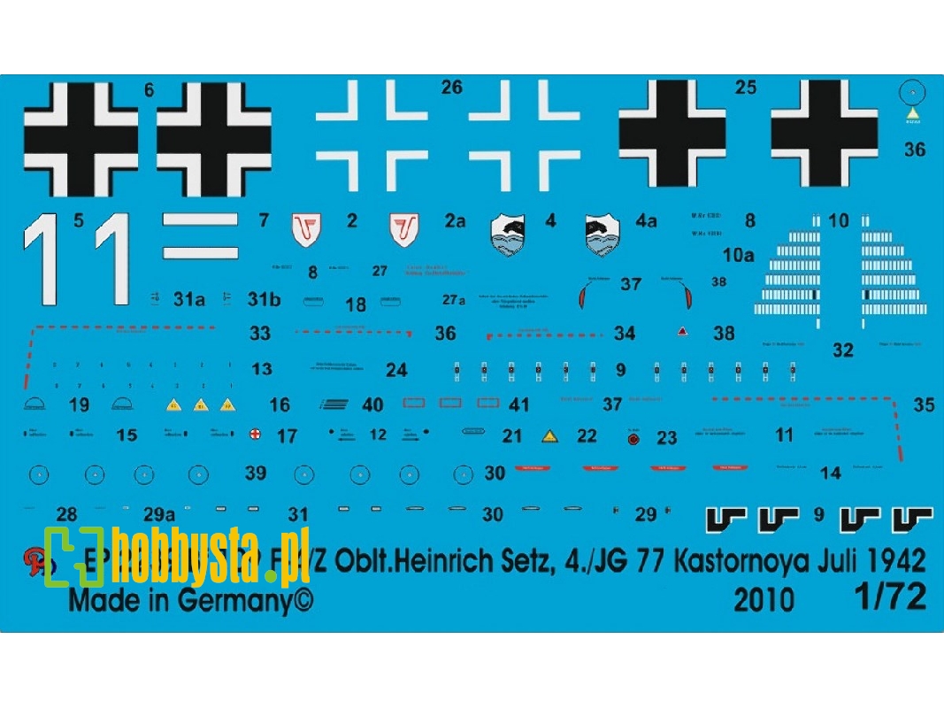 Bf 109 F-4/Z Obt. Heinrich Setz 4./Jg 77 Kastornoya July 1942 - zdjęcie 1