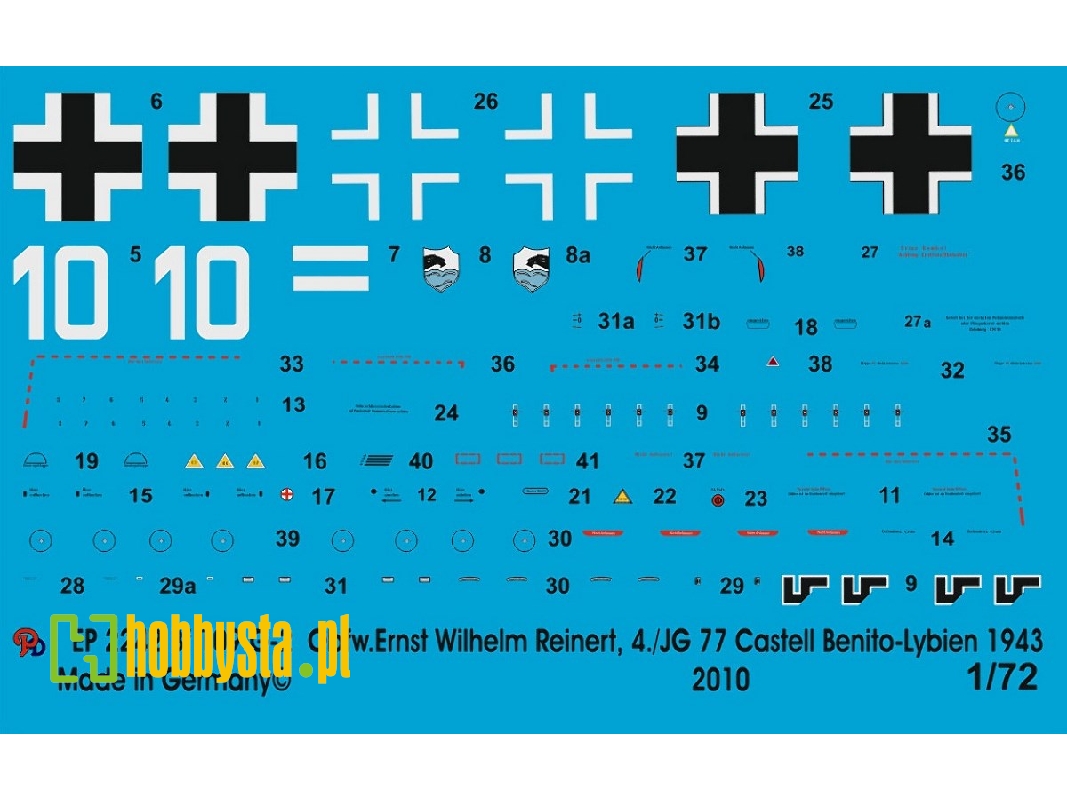 Bf 109 G-2 Obfw. Ernst Wilhelm Reinert, 4./Jg 77 Castell Benito-libya 1943 - zdjęcie 1