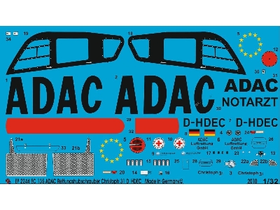 Ec 135 Adac Rescue Helicopter Christoph 31 D-hdec - zdjęcie 1