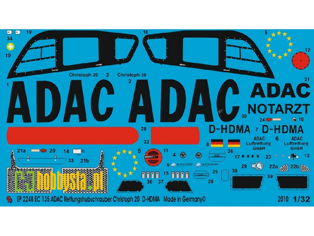 Ec 135 Adac Rescue Helicopter Christoph 20 D-hdma - zdjęcie 1