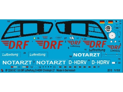 Ec 135 Drf Rescue Helicopter Christoph 27 D-hdrv - zdjęcie 1