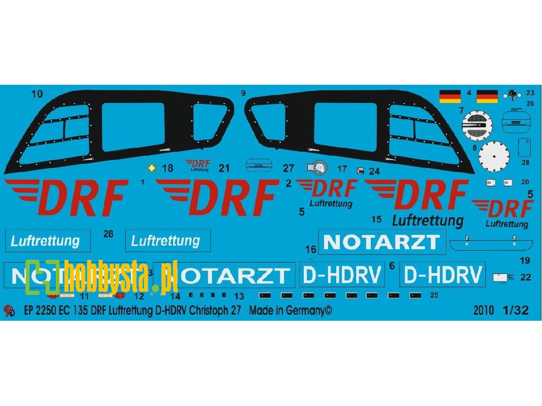 Ec 135 Drf Rescue Helicopter Christoph 27 D-hdrv - zdjęcie 1
