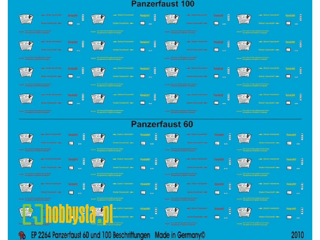 Markings For Panzerfaust 60 And 100 - zdjęcie 1