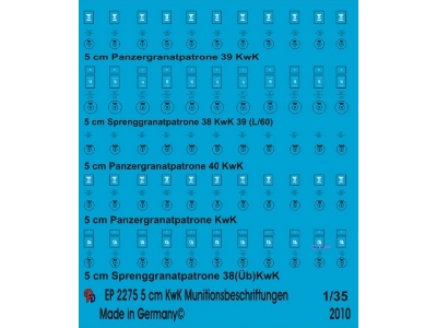 Ammo Markings For 5 Cm Kwk Ammo - zdjęcie 1