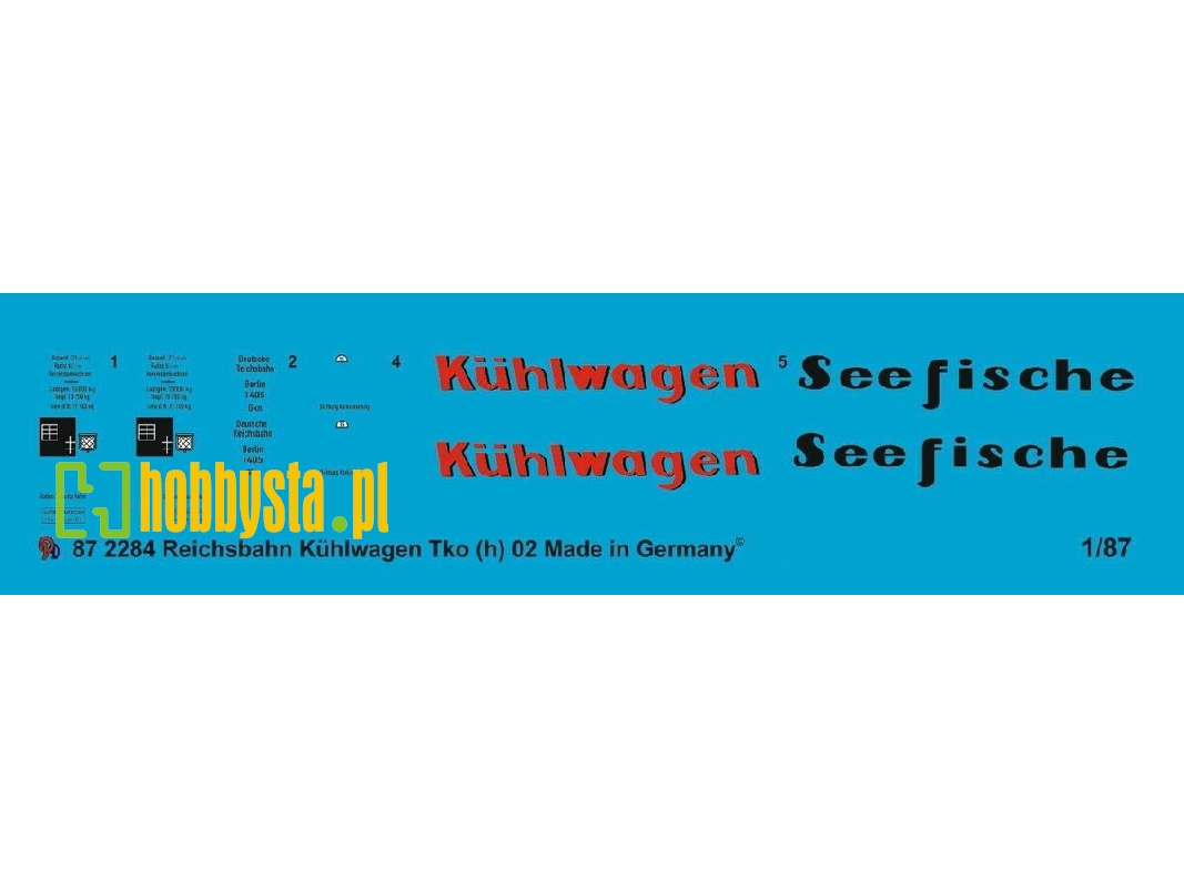 Reichsbahn Kühlwagen Tko(H)02  "seefische" - "kühlwagen" - zdjęcie 1