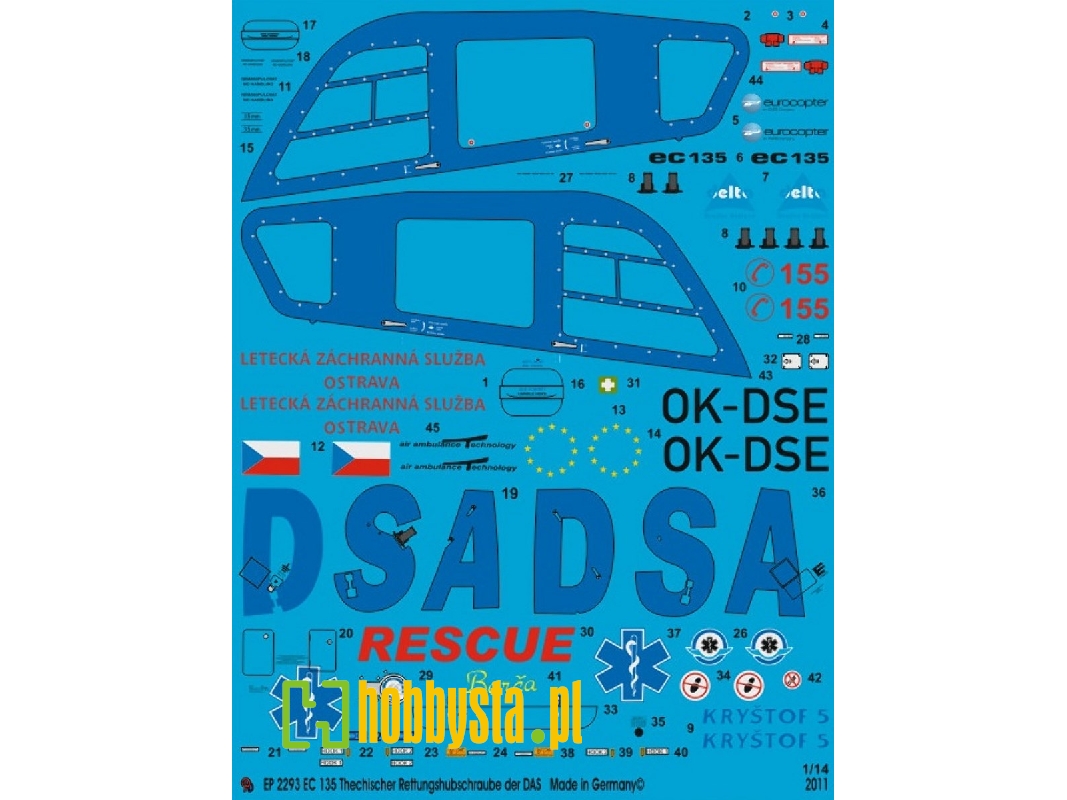 Ec 135 Krystof 5 Czech Rescue Helicopter Of The Das - zdjęcie 1