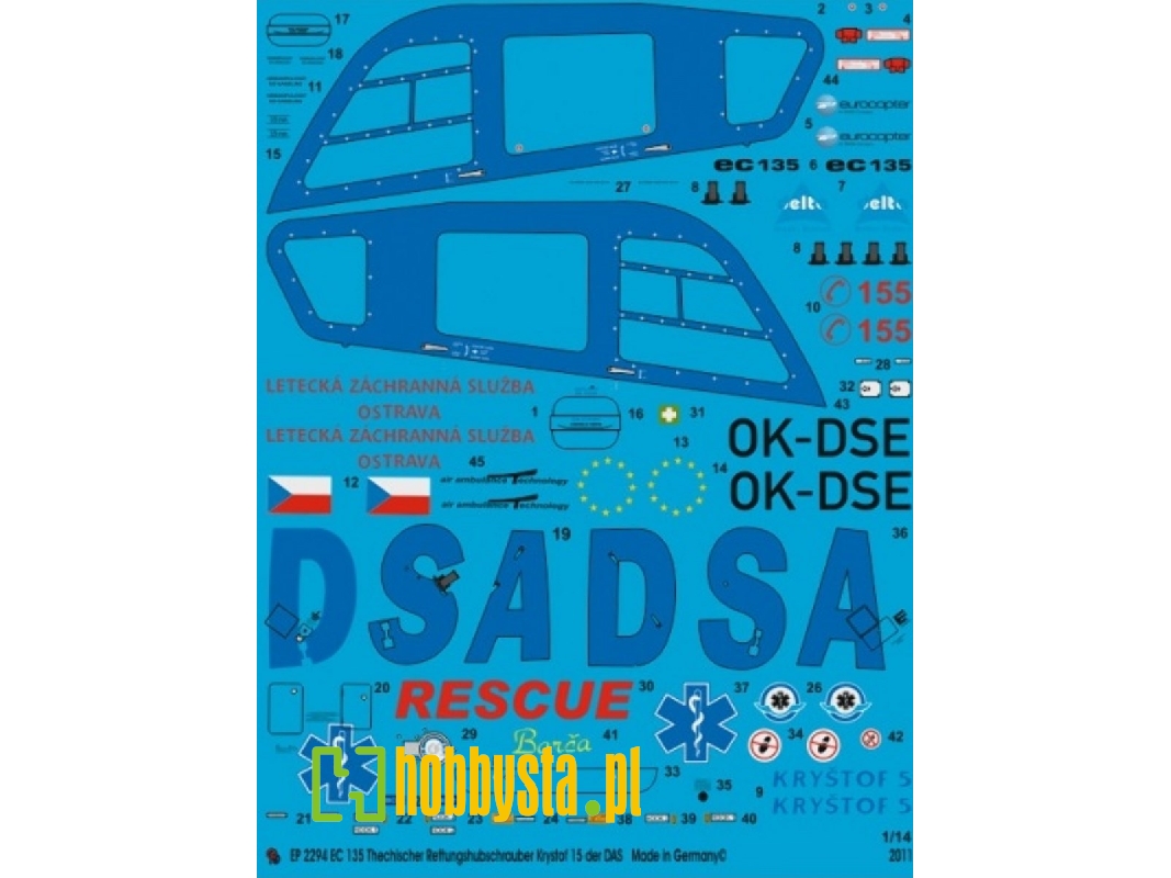 Ec 135 Krystof 15 Czech Rescue Helicopter Of The Das - zdjęcie 1