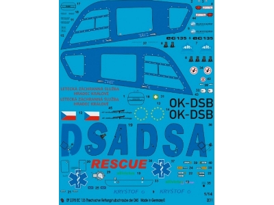 Ec 135 Krystof 6 Czech Rescue Helicopter Of The Das - zdjęcie 1