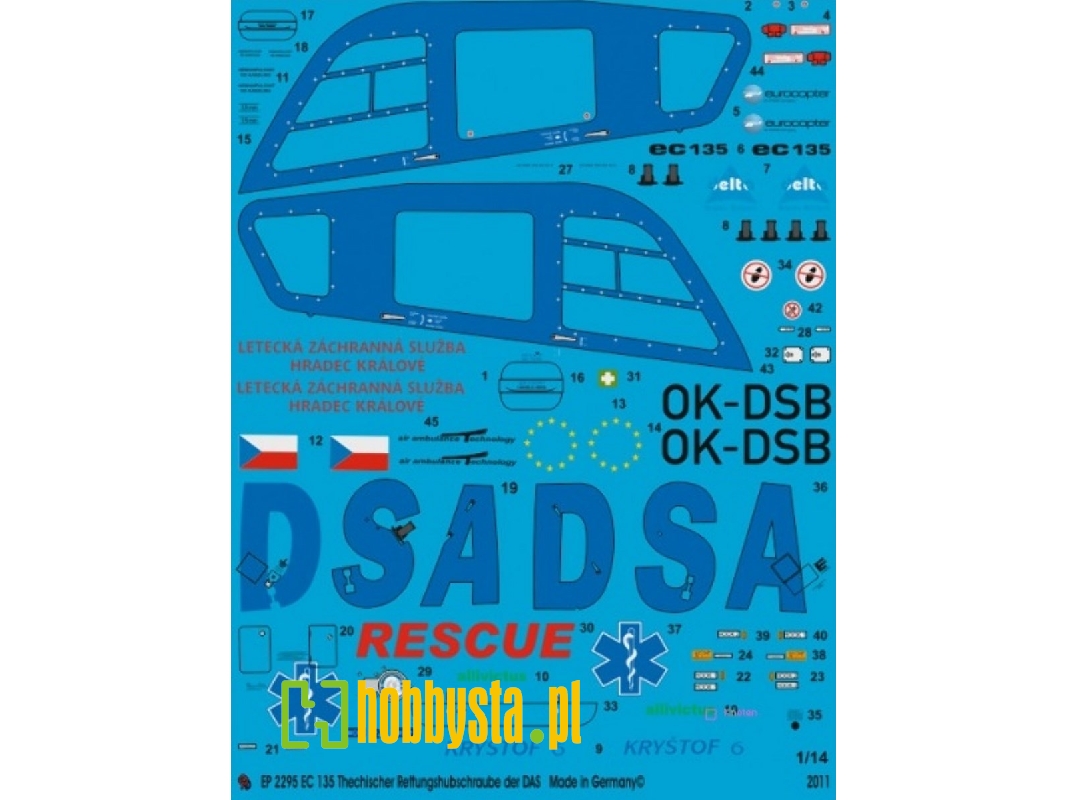 Ec 135 Krystof 6 Czech Rescue Helicopter Of The Das - zdjęcie 1