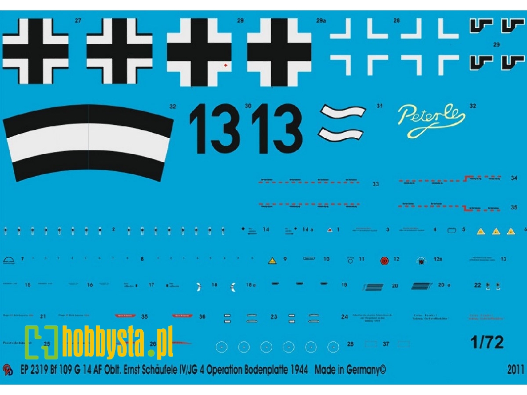 Bf 109 G14 Oblt. Schäufele Operation Bodenplatte 1944 - zdjęcie 1