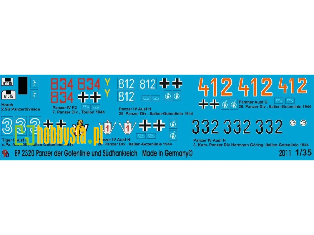 German Tank Markings Of The Goten Line - zdjęcie 1