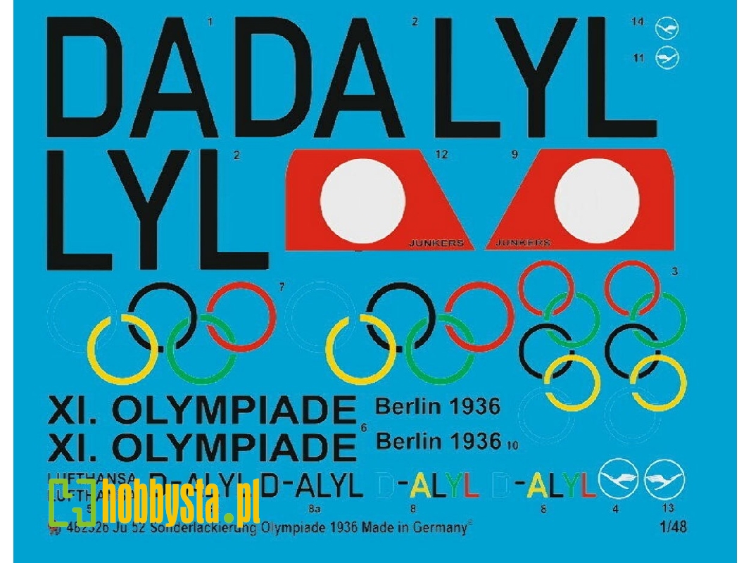 Ju 52 Special Painting Of A Ju 52 Olympic Games 1936 - zdjęcie 1