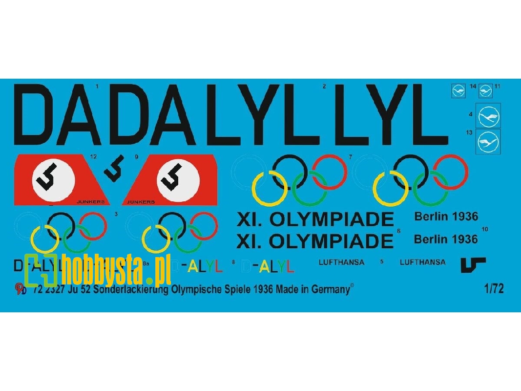 Ju 52 Special Painting Of A Ju 52 Olympic Games 1936 - zdjęcie 1