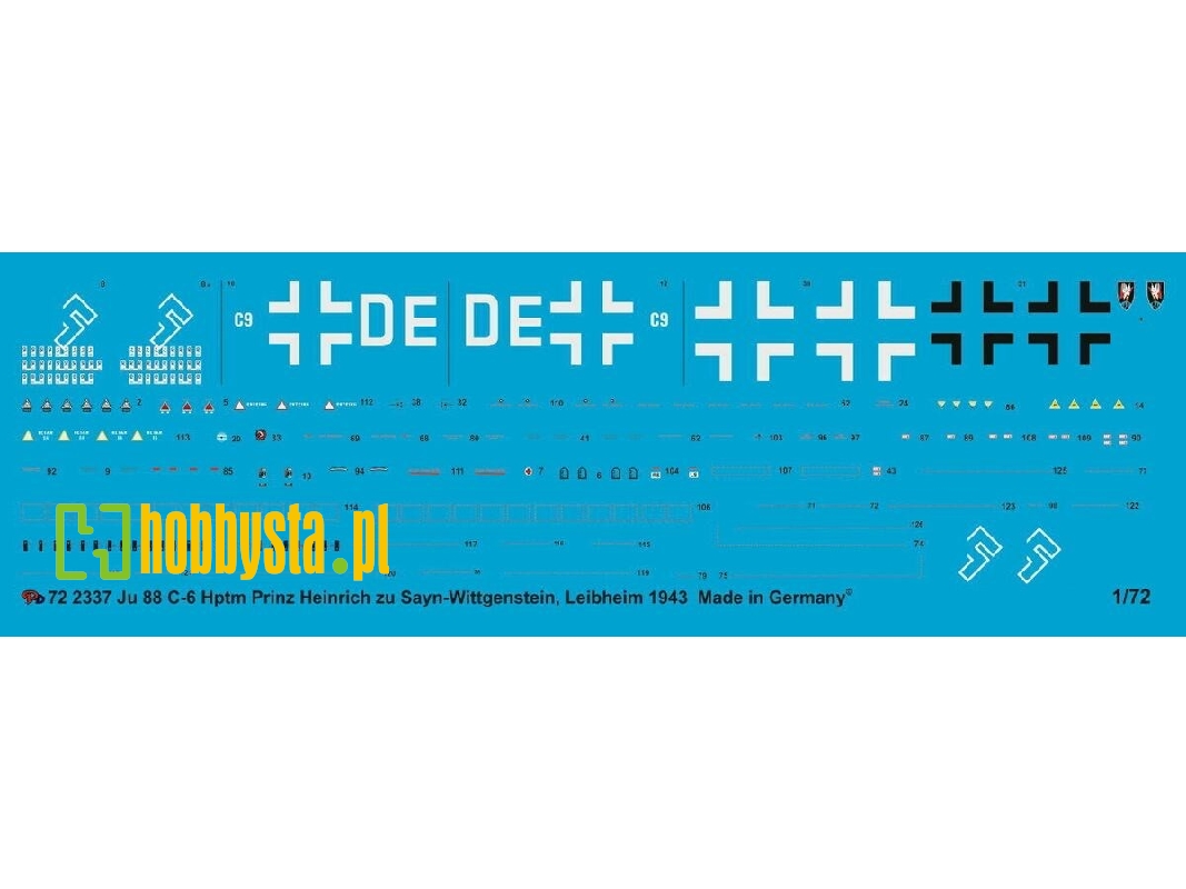 Ju 88 C-6 Hptm Prinz Heinrich Zu Sayn-wittgenstein Iv/ Njg 5 Leipheim 1943 - zdjęcie 1