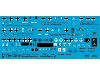Sd. Fz 165 Hummel Gun Markings - zdjęcie 1