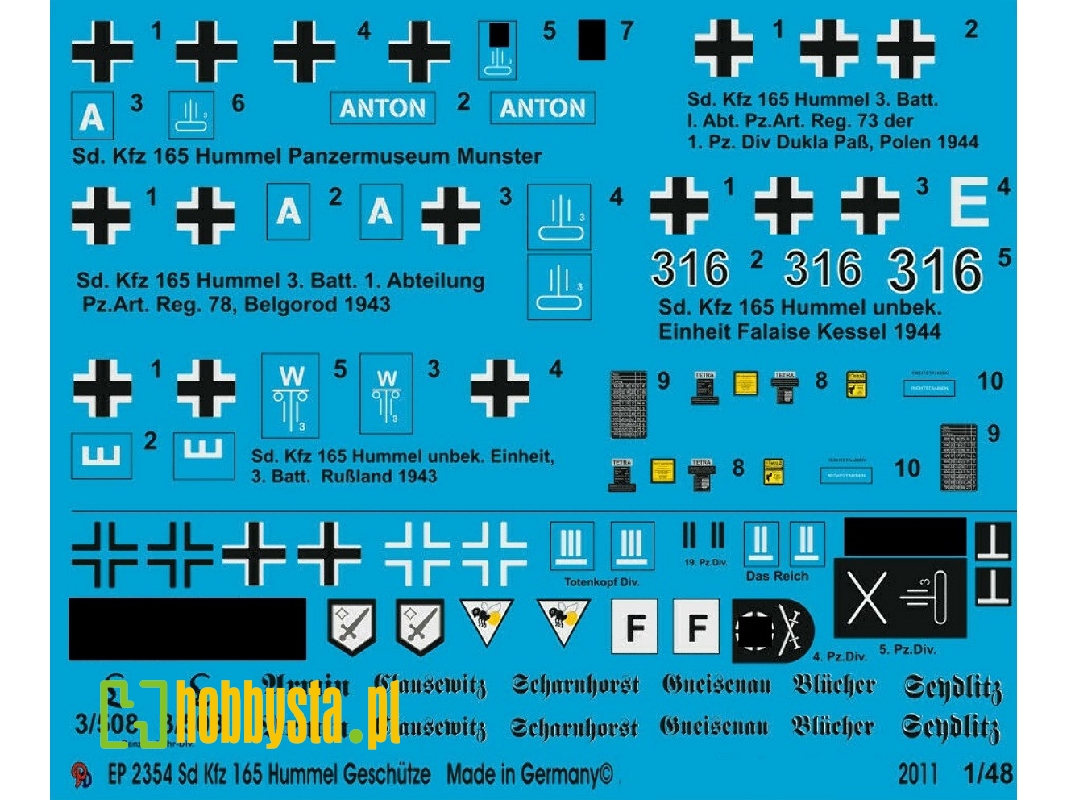Sd. Fz 165 Hummel Gun Markings - zdjęcie 1