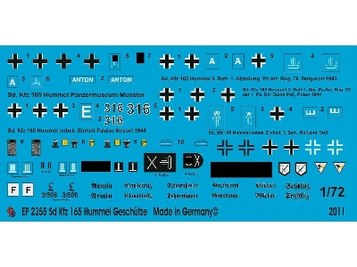 Sd. Fz 165 Hummel Gun Markings - zdjęcie 1