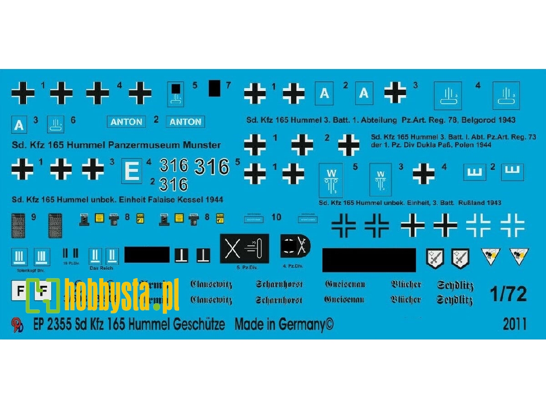 Sd. Fz 165 Hummel Gun Markings - zdjęcie 1