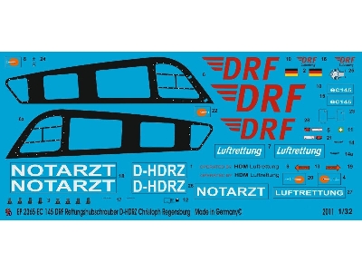 Ec 145 Rescue Helicopter Of The Drf D-hdrz Chr. Regensburg - zdjęcie 1