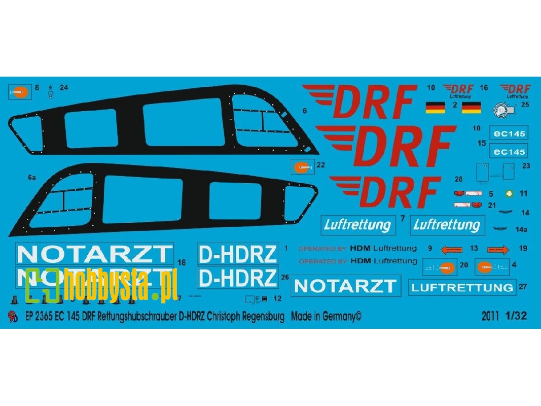 Ec 145 Rescue Helicopter Of The Drf D-hdrz Chr. Regensburg - zdjęcie 1