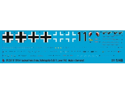 Bf 109 G-1 Leutnant Heinz Knoke Staffelkapitän 5 / Jg 11, Jever 1943 - zdjęcie 1