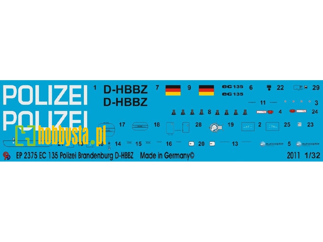 Ec 135 Police Helicopter Brandenburg D-hbbz - zdjęcie 1