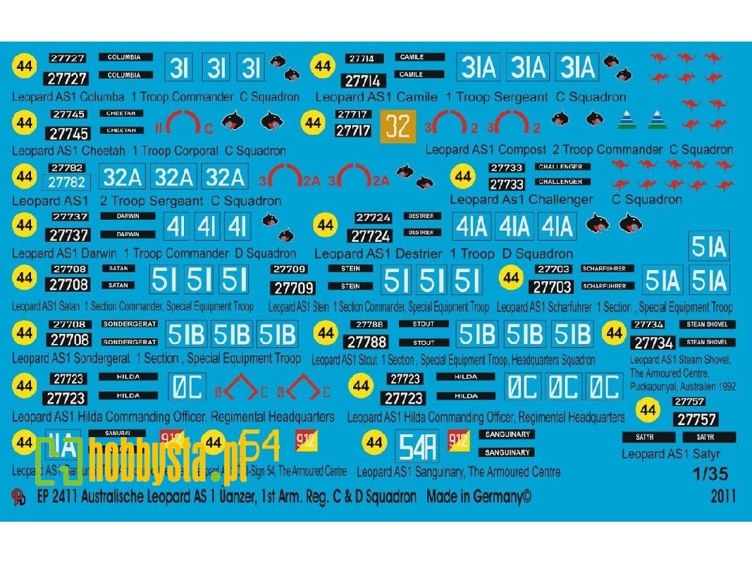 Australian Leopard Tanks 1st Armoured Regiment C And D Squadron - zdjęcie 1