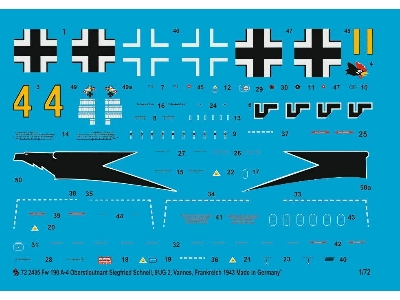 Fw 190 A-4 Oberstleutnant Siegfried Schnell 9/Jg 2 Vannes 1943 - zdjęcie 1