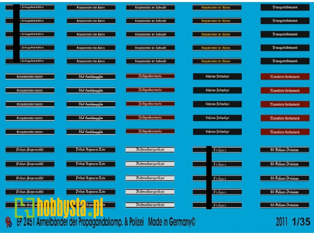 Cuff Titles Of Propaganda Company And Police - zdjęcie 1