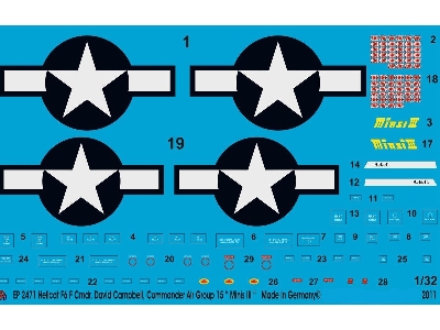 Hellcat F6 F Cmdr. David Canpbell, Commander Air Group 15 "minis Iii" - zdjęcie 1