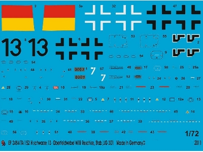 Ta 152 H Schwarze 13 Oberfeldwebel Willi Reschke 9 Jg 301 - zdjęcie 1