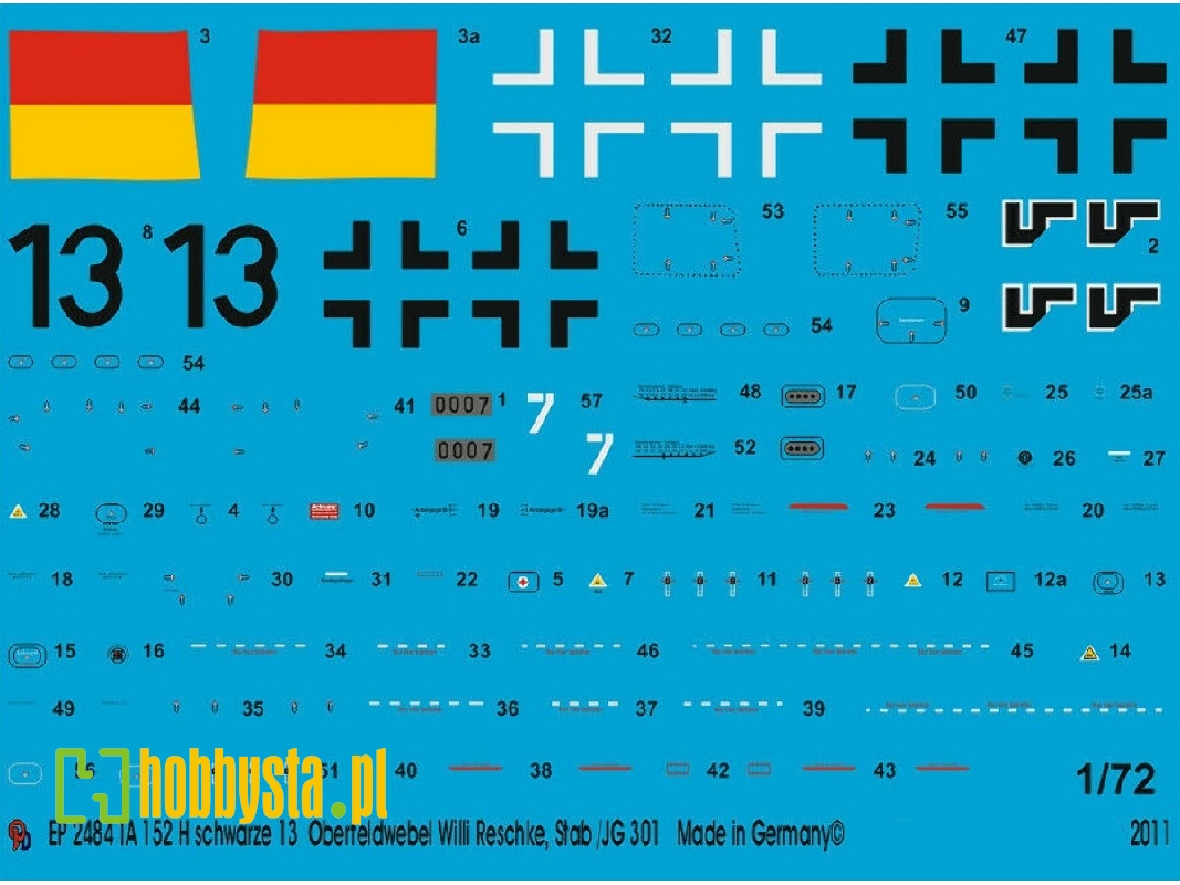 Ta 152 H Schwarze 13 Oberfeldwebel Willi Reschke 9 Jg 301 - zdjęcie 1