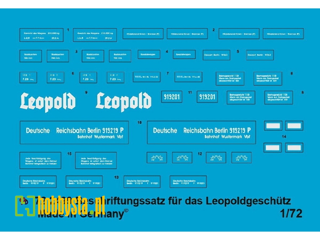 Leopold Railroad Gun Markings - zdjęcie 1