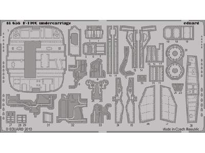  F-100C undercarriage 1/48 - Trumpeter - blaszki - zdjęcie 1