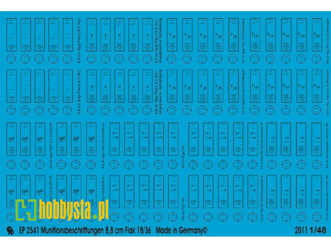 Ammo Markings For 8,8 Cm Flak 18/36 - zdjęcie 1
